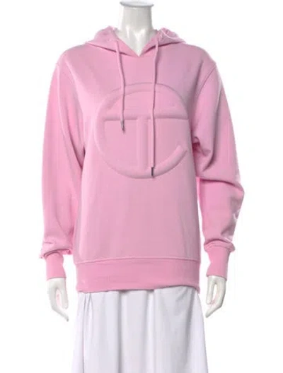 Pre-owned Telfar Crew Neck Long Sleeve Hoodie In Pink