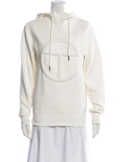 Pre-owned Telfar Crew Neck Long Sleeve Hoodie In White