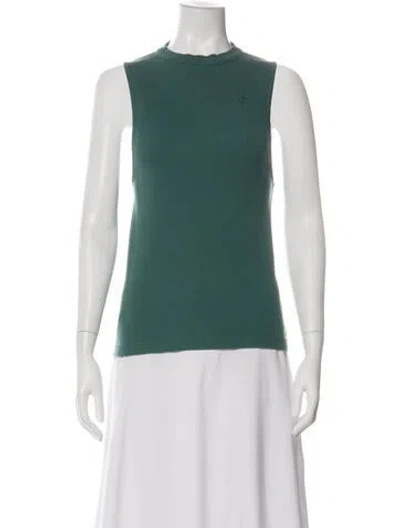 Pre-owned Telfar Crew Neck Sleeveless Top In Green