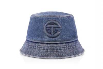 Pre-owned Telfar Denim Bucket Hat Blue