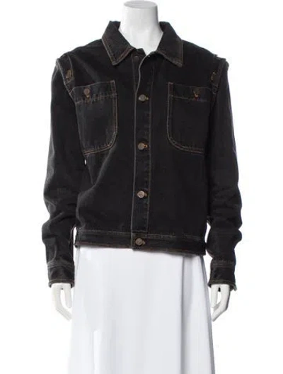 Pre-owned Telfar Denim Jacket In Black
