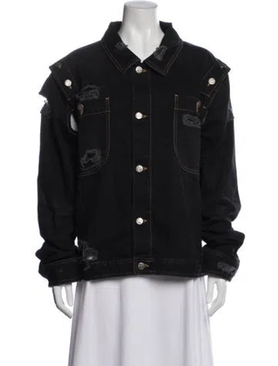 Pre-owned Telfar Denim Jacket In Black