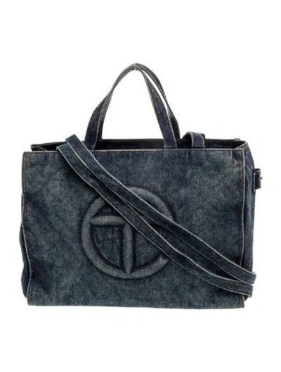 Pre-owned Telfar Denim Shopper Large In Blue