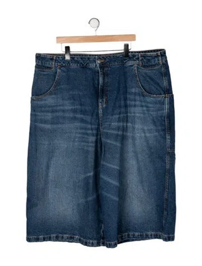 Pre-owned Telfar Denim Shorts In Blue