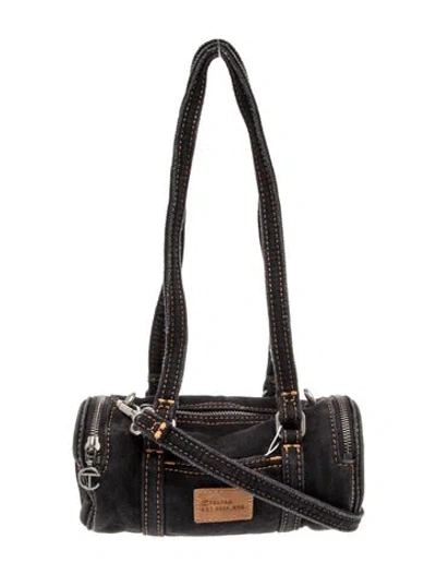 Pre-owned Telfar Denim Shoulder Bag W/ Tags In Black