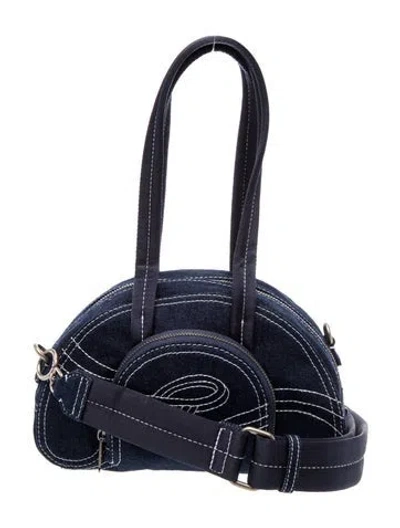 Pre-owned Telfar Denim Shoulder Bag W/ Tags In Multi