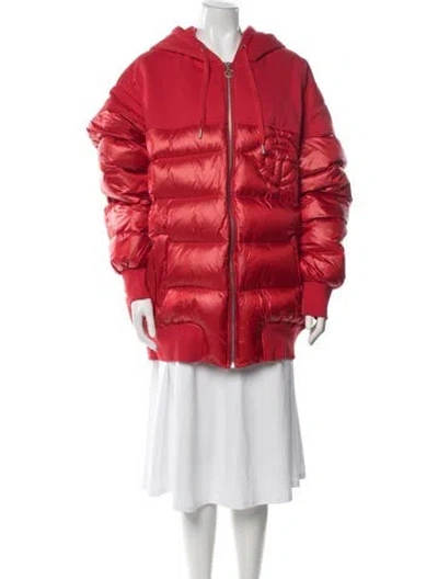 Pre-owned Telfar Down Coat In Red