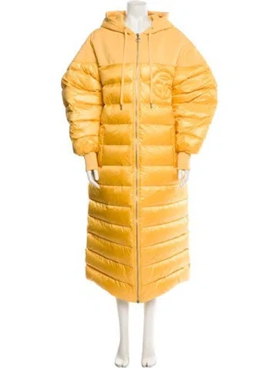 Pre-owned Telfar Down Coat W/ Tags In Yellow