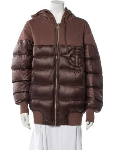 Pre-owned Telfar Down Jacket In Brown