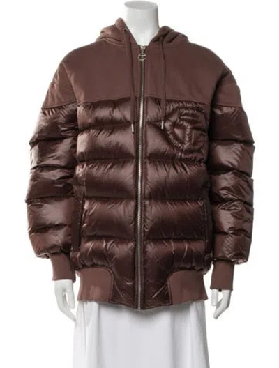 Pre-owned Telfar Down Jacket In Brown