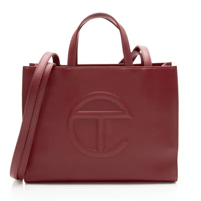 Telfar Faux Leather Medium Shopping Tote In Red