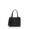 Telfar Faux Leather Small Shopping Tote In Black