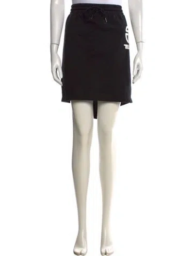 Pre-owned Telfar Graphic Print Mini Skirt In Black