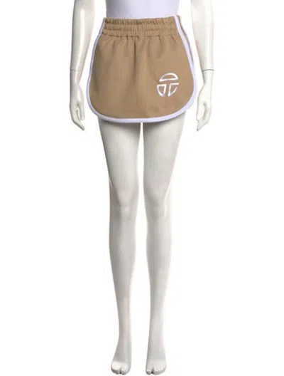 Pre-owned Telfar Graphic Print Mini Skirt W/ Tags In Neutrals