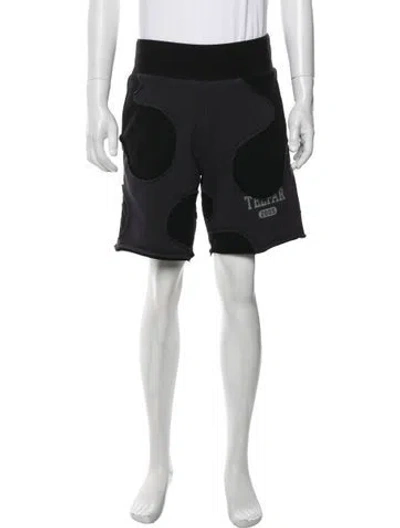 Pre-owned Telfar Graphic Print Shorts In Black