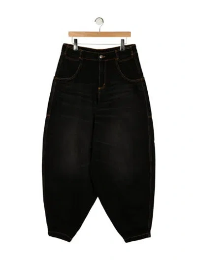 Pre-owned Telfar High-rise Wide Leg Jeans W/ Tags In Black
