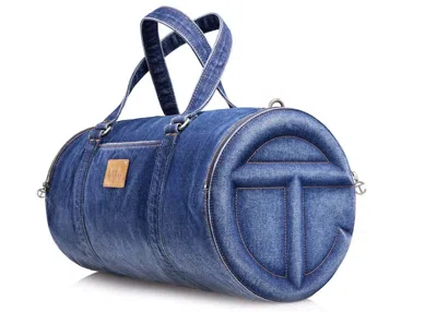 Pre-owned Telfar Large Denim Duffle In Blue