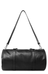 Telfar Large Faux Leather Duffle Bag In Black