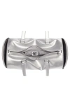 Telfar Large Faux Leather Duffle Bag In Silver
