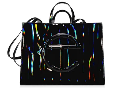 Pre-owned Telfar Large Shopping Bag In Black Rainbow
