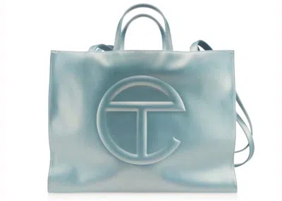 Pre-owned Telfar Large Shopping Bag In Blue Ray