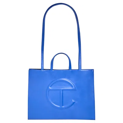 Pre-owned Telfar Large Shopping Bag 'painter's Tape' In Blue