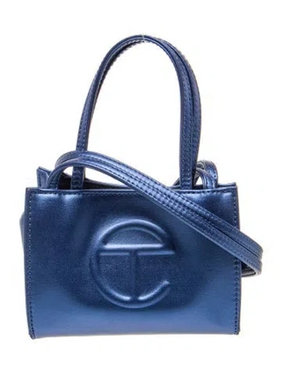 Pre-owned Telfar Leather Crossbody Bag In Blue