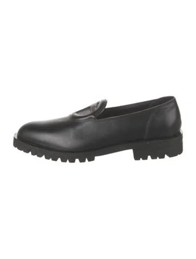 Pre-owned Telfar Leather Loafers In Black