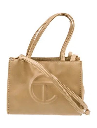 Pre-owned Telfar Leather Shoulder Bag In Neutral
