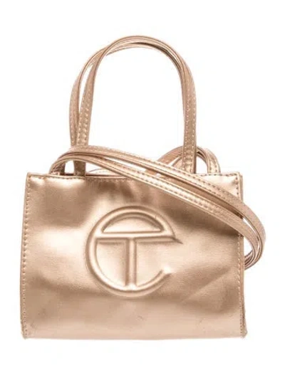 Pre-owned Telfar Leather Shoulder Bag In Neutrals