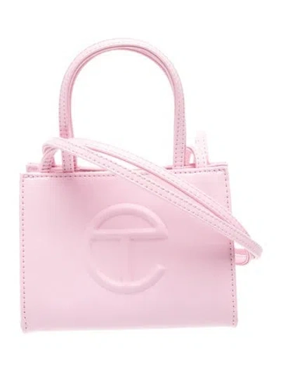 Pre-owned Telfar Leather Shoulder Bag In Pink