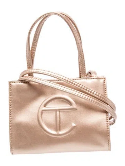 Pre-owned Telfar Leather Top Handle Bag In Pink