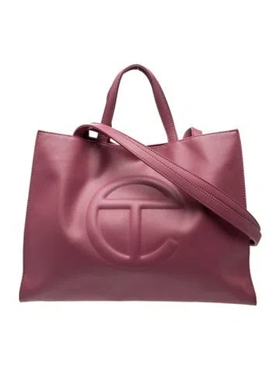 Pre-owned Telfar Leather Tote In Pink