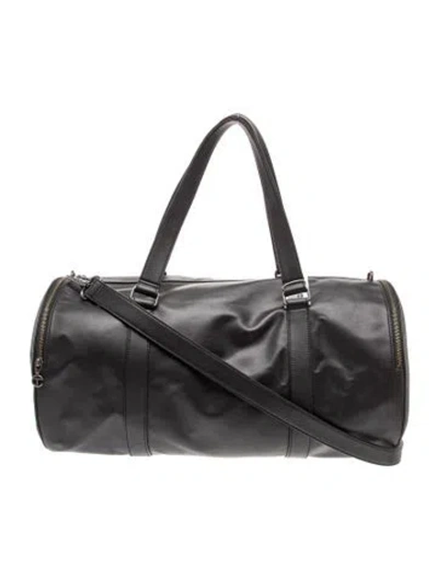Pre-owned Telfar Leather Weekender Bag In Grey