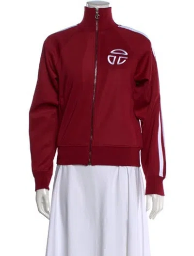 Pre-owned Telfar Long Sleeve Sweatshirt W/ Tags In Burgundy
