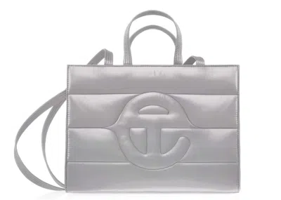 Pre-owned Telfar Medium Puff Shopper In Grey