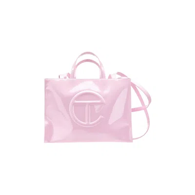 Pre-owned Telfar Medium Shopping Bag 'bubblegum Patent' In Pink