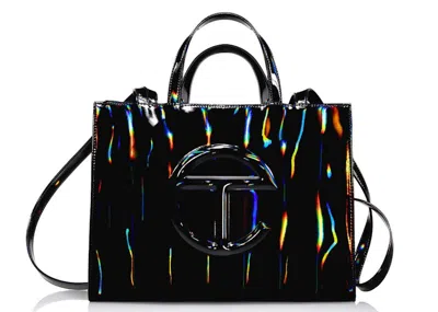 Pre-owned Telfar Medium Shopping Bag In Black Rainbow In Multi