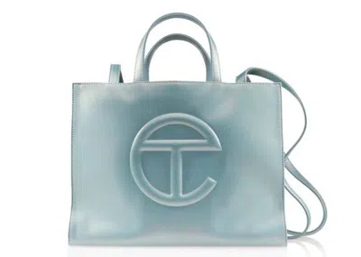 Pre-owned Telfar Medium Shopping Bag In Blue Ray