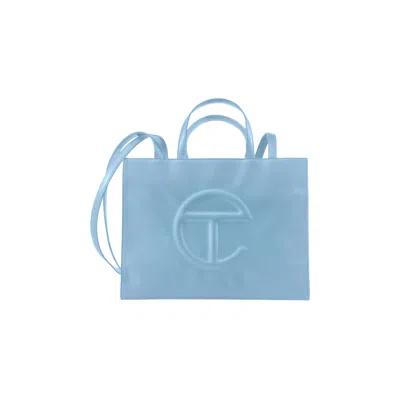 Pre-owned Telfar Medium Shopping Bag 'pool Blue'
