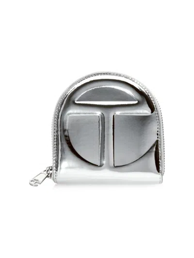 Telfar Men's Metallic Wallet In Silver