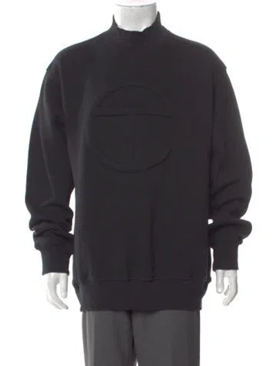 Pre-owned Telfar Mock Neck Long Sleeve Sweatshirt In Gray