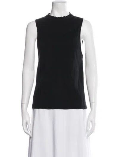 Pre-owned Telfar Mock Neck Sleeveless Top In Black