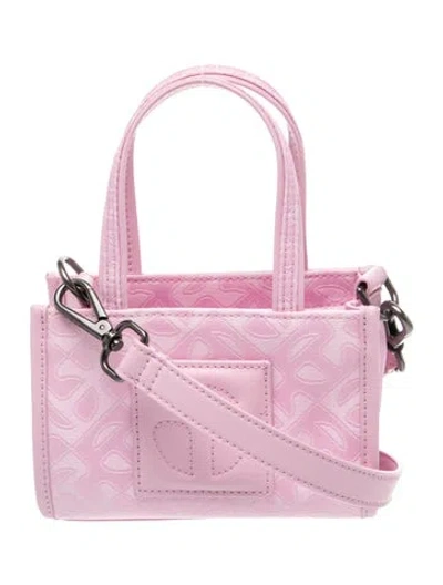 Pre-owned Telfar Monogram Jacquard Shopper Mini In Pink