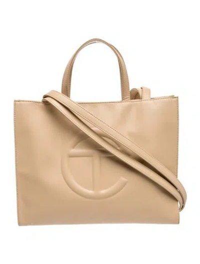 Pre-owned Telfar Monogram Tote Large In Neutrals