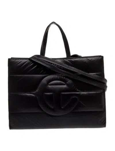 Pre-owned Telfar Nylon Crossbody Bag In Black