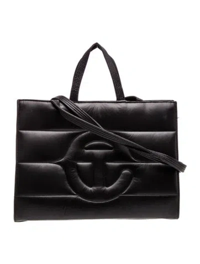 Pre-owned Telfar Nylon Moose Knuckles Bag In Black