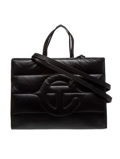 Pre-owned Telfar Nylon Shopper Bag Medium W/ Tags In Black