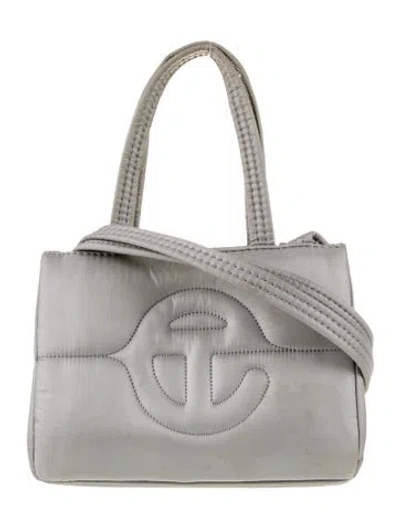 Pre-owned Telfar Nylon Shoulder Bag In Gray