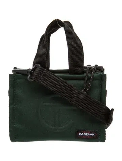 Pre-owned Telfar Nylon Top Handle Bag In Green
